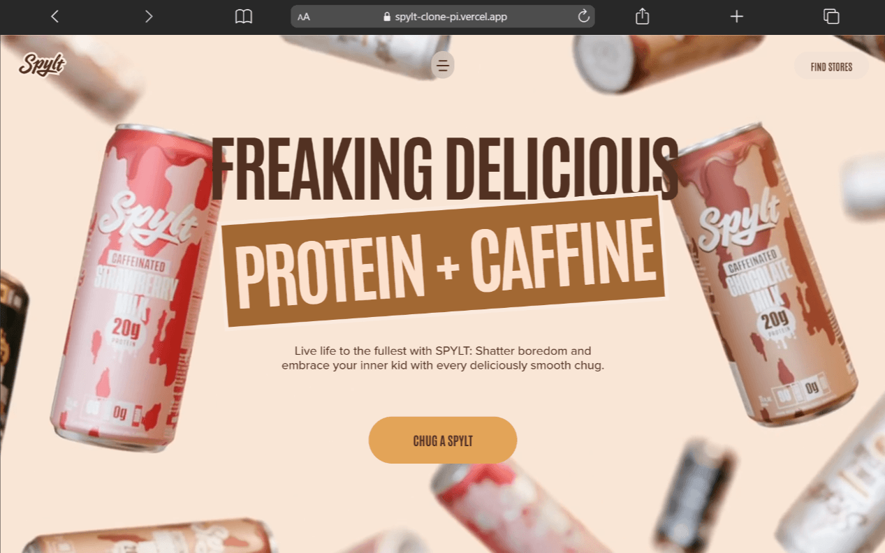 Spylt-Milk E-commerce Clone